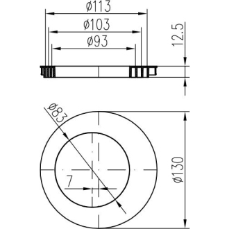 Lapač - gajger bočný D110, Standard šedá 325 Gs