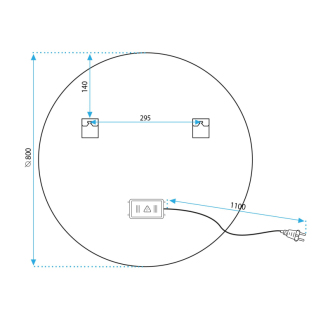REA Zrkadlo LED 80cm HOM-02503