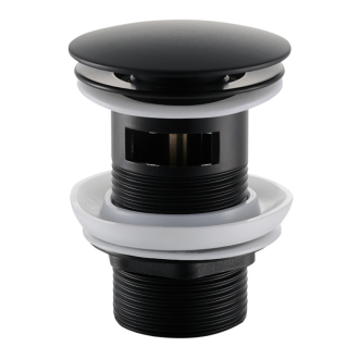CERANO Umývadlový výpust 5/4“ click-clack s prepadom univerzálny čierna matná CER-CC-B-OF