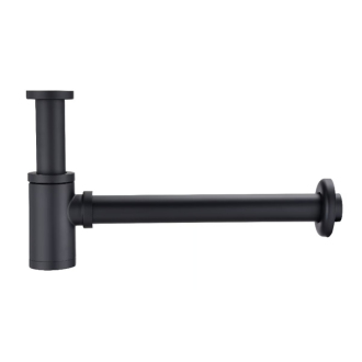 CERANO Umývadlový sifón 5/4&quot;, odpad 32 mm okrúhly čierna matná CER-423514