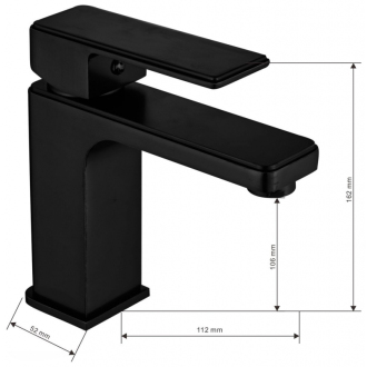 MEXEN MINO Black umývadlová batéria 72400-70