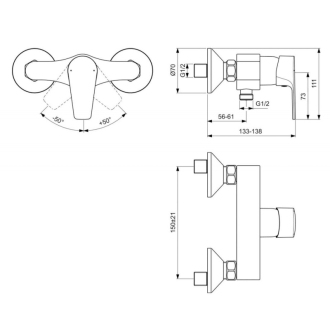 Ideal Standard ESLA BC228AA sprchová batéria bez príslušenstva