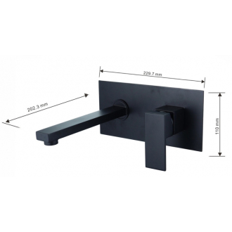 MEXEN CUBE Black umývadlová batéria 73115-70