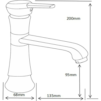 MEXEN ROSE umývadlová batéria, chróm 73300-00