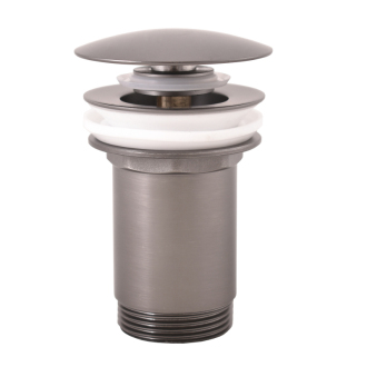 výpust umývadlová CLICK-CLACK 5/4“ - veľká zátka - celokovová metal grey MD0484MG