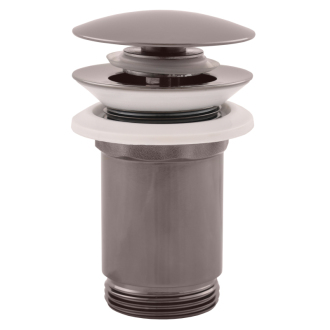 výpust umývadlová CLICK-CLACK 5/4“ - veľká zátka-celokovová metal grey - lesklá MD0484MGL