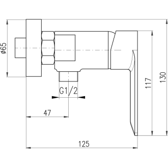 NIL Batéria sprchová so sprchou a pevným držiakom - rozteč 150 mm zlatá - lesklá NL181.5/1Z