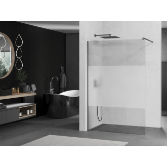 Mexen Kioto Walk-in sprchová stena 140x200, transp./frost 8, kefa. kov 800-140-101-95-35