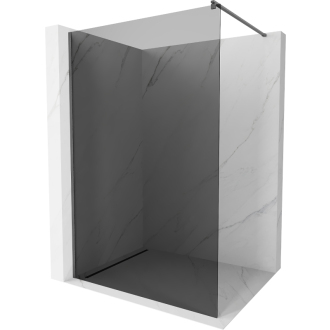 Mexen Kioto Walk-in sprchová stena 90x200 cm, grafit 8, šedá kartáčovaná 800-090-101-66-40