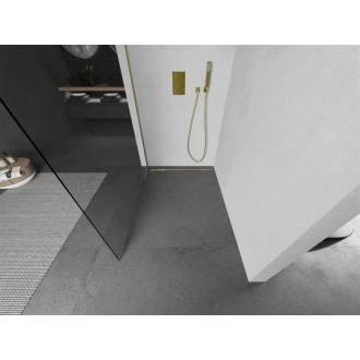 Mexen Kioto L Walk-in sprchová stena 50x200, transp., brúsené zlato 800-050-103-55-00