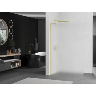 Mexen Kyoto L Walk-in sprchová stena 70 x 200 cm, mráz, zlatá - 800-070-103-50-30