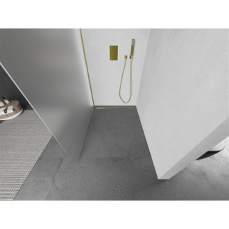 Mexen Kyoto L Walk-in sprchová stena 70 x 200 cm, mráz, zlatá - 800-070-103-50-30