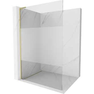 Mexen Kioto L Walk-in sprchová stena 90x200, transp./mráz brúsené zlato 800-090-103-55-35