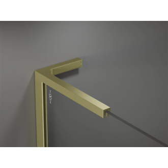 Mexen Kioto L Walk-in sprchová stena 110x200 transp/mráz, brúsené zlato 800-110-103-55-35