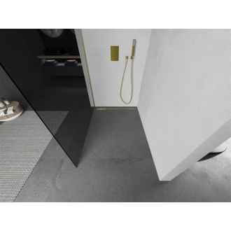 Mexen Kyoto L Walk-in sprchová stena 80 x 200 cm, grafit, brúsené zlato 800-080-103-55-40