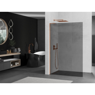 Mexen Kyoto L Walk-in sprchová stena 80 x 200 cm, grafit, ružové zlato - 800-080-103-60-40