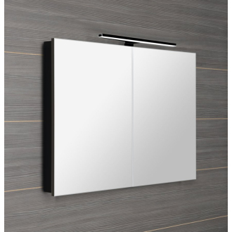 GRETA galerka s LED osvetlením, 101x70x14cm, čierna mat