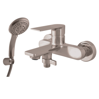 NIL Batéria vaňová so sprchou a pevným držiakom-rozteč 150mm metal grey-lesklá NL154.5/1MGL