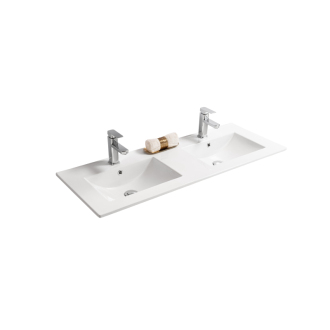 CERANO Keramické dvojumývadlo Todo biela 120x46 cm CER-431602