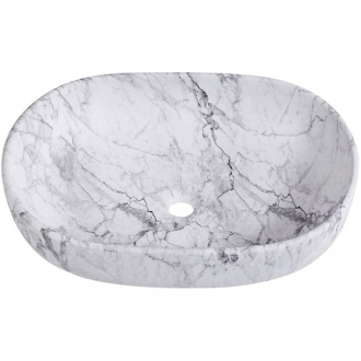 CERANO Keramické umývadlo na dosku Deno mramor 59x41 cm CER-428440