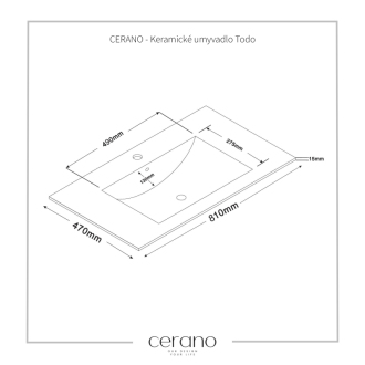 CERANO Keramické umývadlo Todo biela 80x47 cm CER-431596