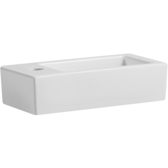CERANO Keramické umývadlo Roberto, závesné ľavé biela lesklá 36,5x18 cm CER-417206L