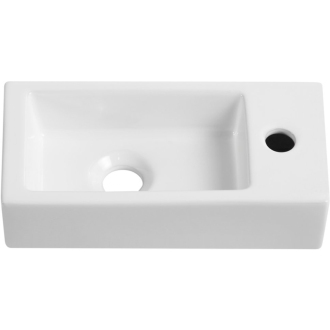 CERANO Keramické umývadlo Roberto, závesné pravé biela lesklá 36,5x18 cm CER-417209R