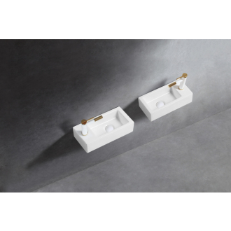 CERANO Keramické umývadlo Roberto, závesné pravé biela lesklá 36,5x18 cm CER-417209R