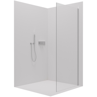 CERANO Sprchová zástena Lantono L/P chróm, transparentné sklo 70x195 cm pevná CER-431866