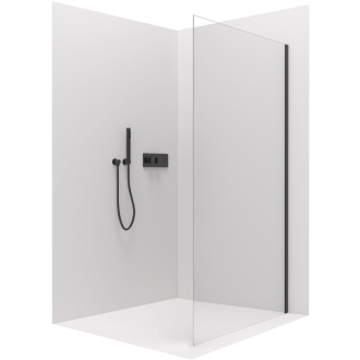 CERANO Sprchová zástena Varone L/P čierna mat., transp.sklo 100x195cm CER-DY505B-100-195-SG