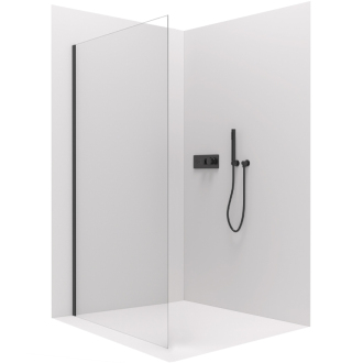 CERANO Sprchová zástena Varone L/P čierna matná, transp.sklo 90x195cm CER-DY505B-90-195-SG