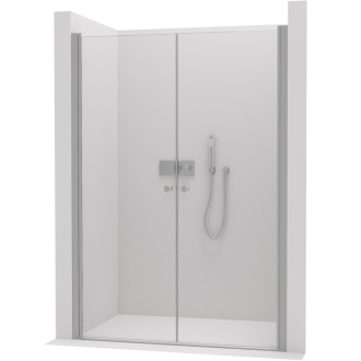 CERANO Sprchové 2-krídlové dvere Antelo L/P chróm, transparentné sklo 100x190cm CER-432325