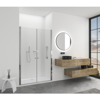 CERANO Sprchové 2-krídlové dvere Antelo L/P chróm, transparentné sklo 200x190cm CER-440411
