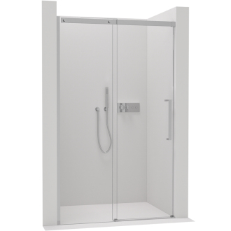 CERANO Sprchové posuvné dvere Lantono L/P chróm, transparentné sklo 130x195 cm CER-432025