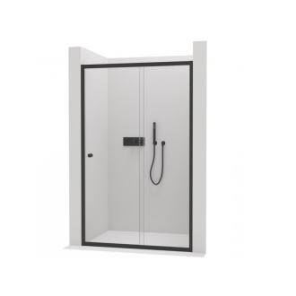 CERANO Sprchové pos.dvere Varone L/P čierna matná, transp.sklo 90x195cm CER-DY505B-90-195