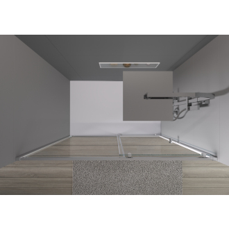 CERANO Sprchové posuvné dvere Varone L/P chróm, transp.sklo 140x195 cm CER-DY505-140-195
