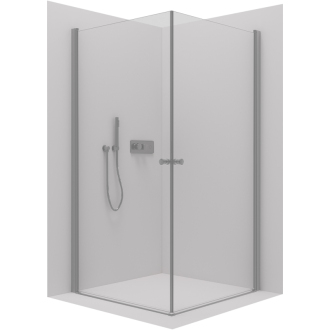 CERANO Sprchovací kút Antelo Duo L/P chróm, transparentné sklo 90x90 cm krídlový CER-433293