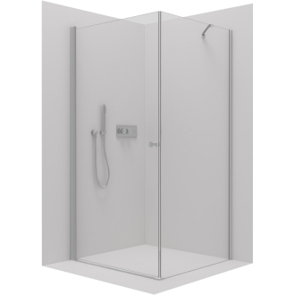 CERANO Sprchovací kút Antelo L/P chróm, transparentné sklo 100x90 cm krídlový CER-433371