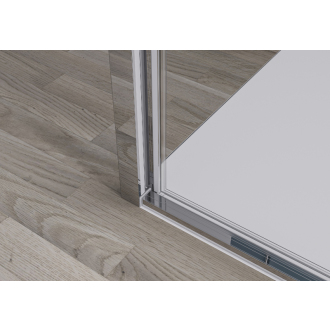 CERANO Sprchovací kút Ferri L/P chróm, transparentné sklo 100x90 cm krídlový CER-427465