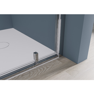 CERANO Sprchovací kút Ferri L/P chróm, transparentné sklo 80x80 cm krídlový CER-427438