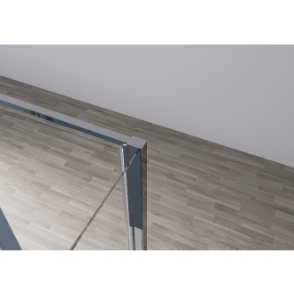 CERANO Sprchovací kút Ferri L/P chróm, transparentné sklo 80x80 cm krídlový CER-427438