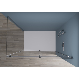 CERANO Sprchovací kút Santoro Ľ/P chróm, transparentné sklo 100x100 cm posuvný CER-425044