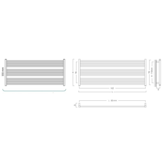 radiátor STICK LEVEL 1200 x 555 mm, farba C. podľa vzorkovníka, spodné pripojenie RADSTIl1260.