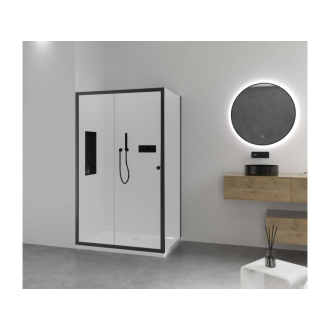 CERANO Sprchovací kút Varone L/P čierna matná, transp.sklo 120x100cm pos. CER-DY505B-120100