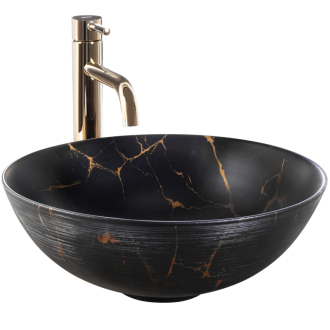 Rea Umývadlo na dosku Stella Black Marble Brush REA-U9086