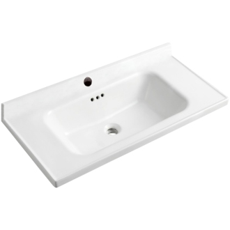 TUANA - Keramické zápustné umývadlo Fano - biela - 100x50 cm