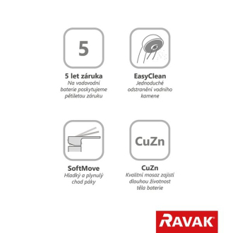 Ravak CR 025.00 Vaňové napúšťanie vodopád so setom X070073