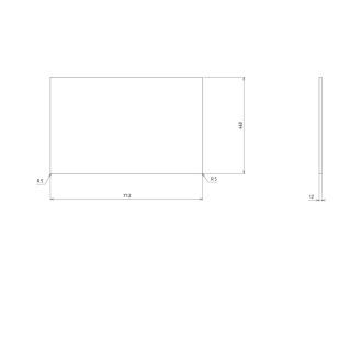 SKARA doska Rockstone 71,2x12x46cm, biela mat CG025-0101