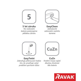Ravak BM 040.00 Nástenný ventil s ručnou bidetovou sprškou X070077