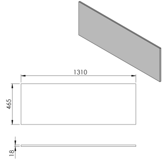 CIRASA doska DTDL 131x1, 8x46, 5cm, dub strieborný CR131-1111